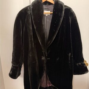 Petite Sophisticate Black Teddy Jacket